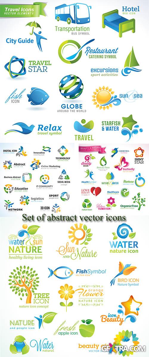 Stock: Set of abstract vector icons