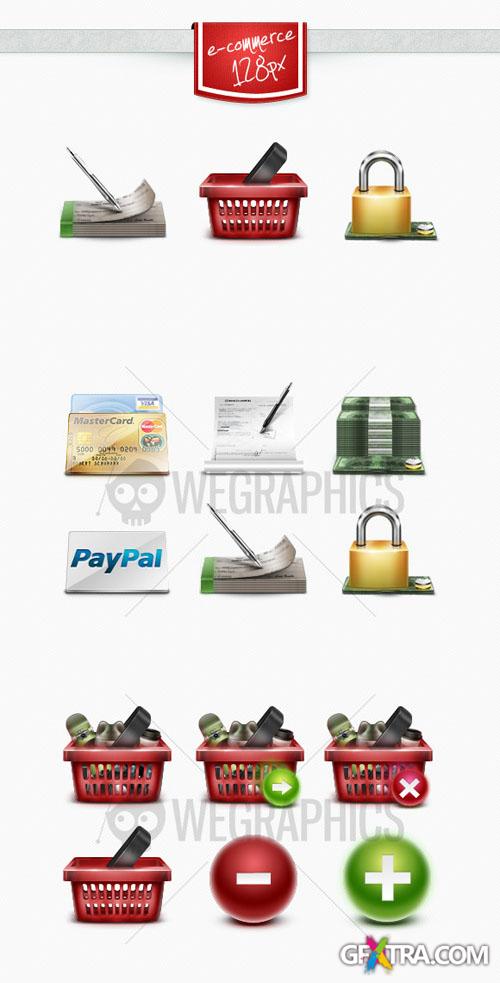 WeGraphics - E-commerce icons 128px Vol1