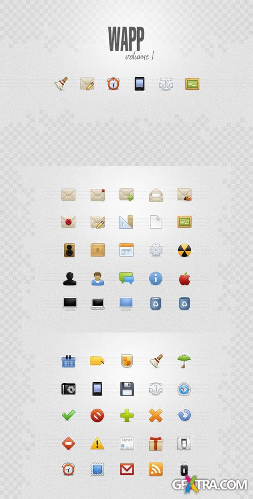WeGraphics - Wapp, an icon set for web apps volume1