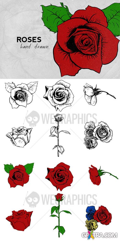 WeGraphics - Hand drawn roses