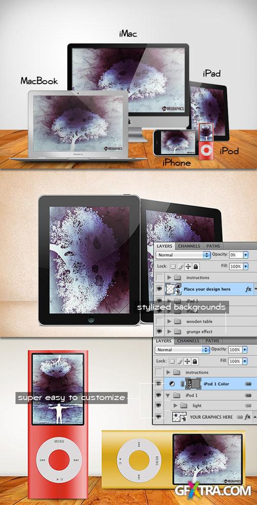 WeGraphics - Exclusive Apple products PSD templates