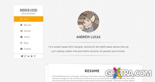 ThemeForest - Lucas - Onepage Personal Resume/Portfolio Template