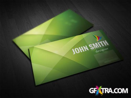 Green Business Card PSD Template