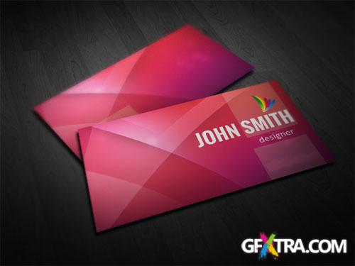 Red Business Card PSD Template