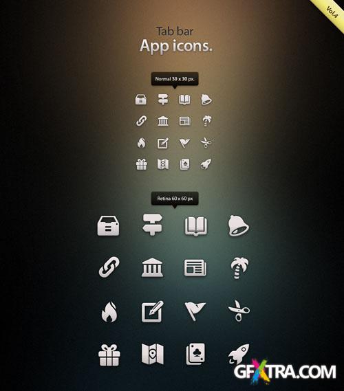 Pixeden - Tab Bar Icons iOS vol4
