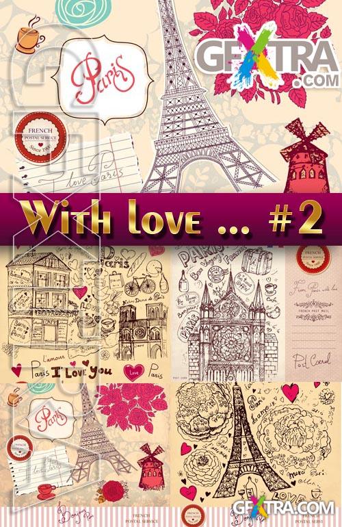 With love from Paris #2 - Stock Vector