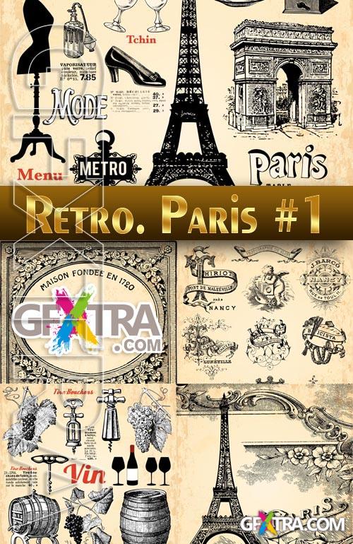 Retro. Paris #1 - Stock Vector
