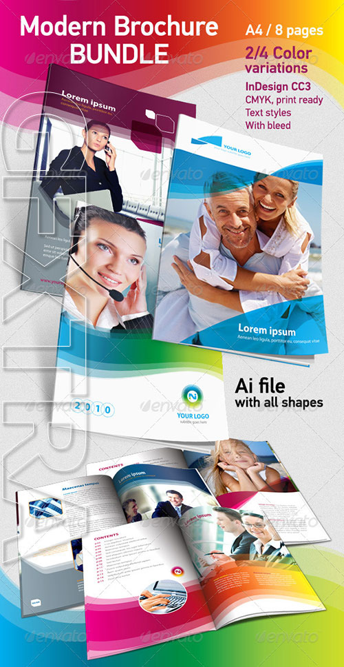 GraphicRiver - Modern A4 Brochure Template Bundle