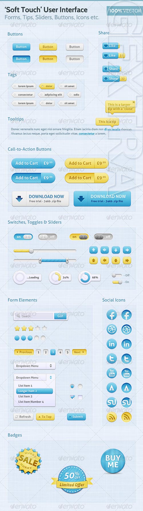 GraphicRiver - Soft Touch - Premium User Interface (UI)