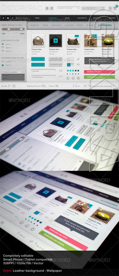 GraphicRiver - Storepad Touch Elements - User Interface