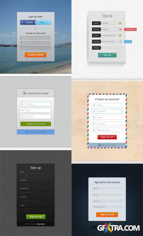 Clean Sign up Web Forms