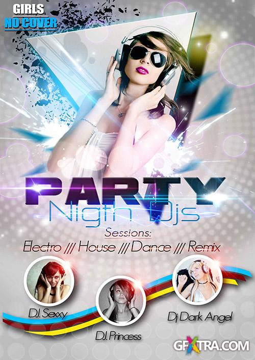PSD Source - Party Night Djs Flyer