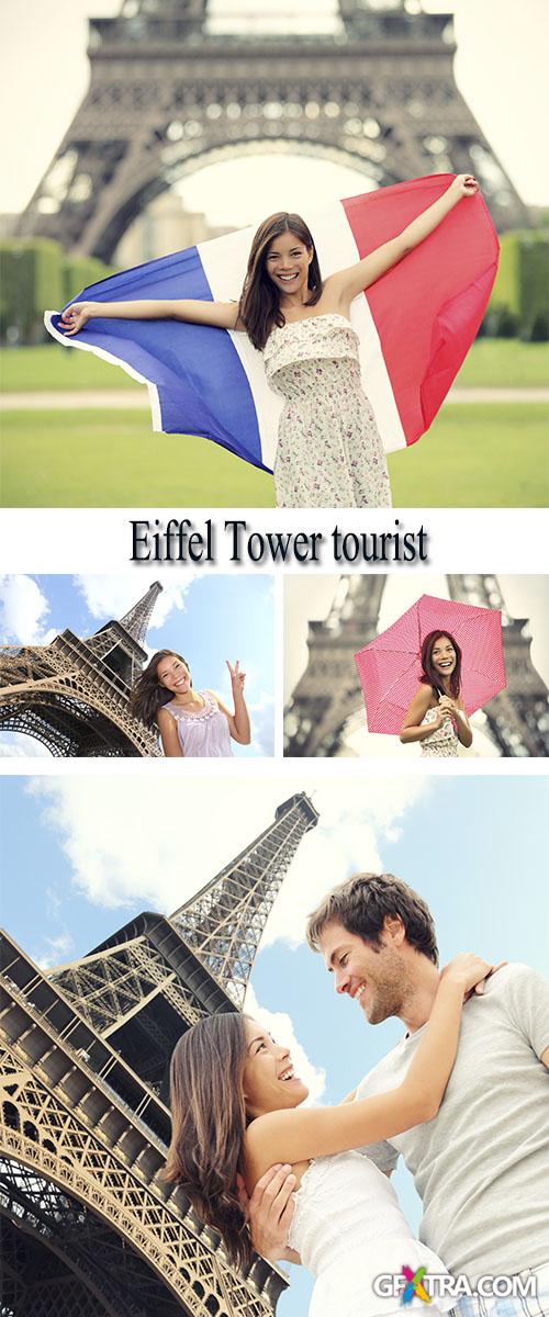 Stock Photo: Eiffel Tower tourist