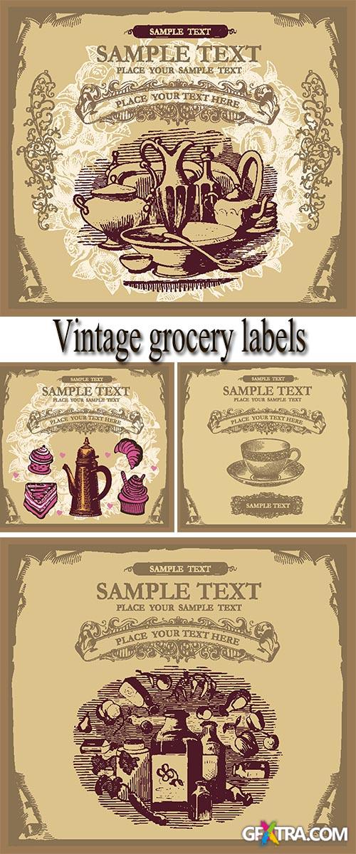 Stock: The vintage grocery labels