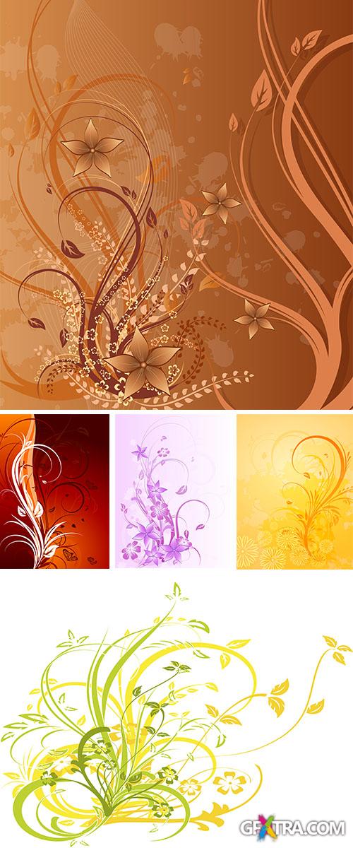 Stock: Floral background flowers blots