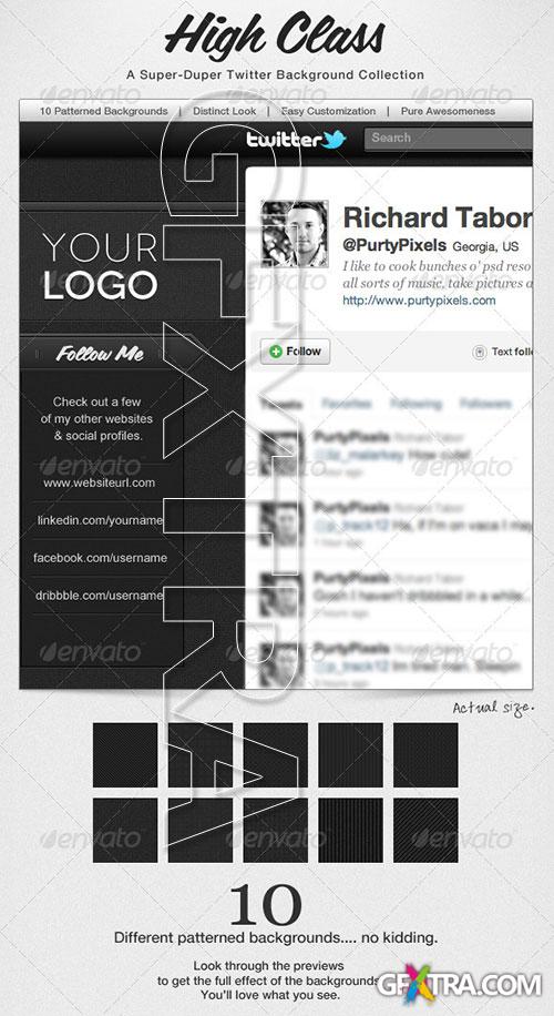GraphicRiver - High Class, Modern Twitter Background Collection
