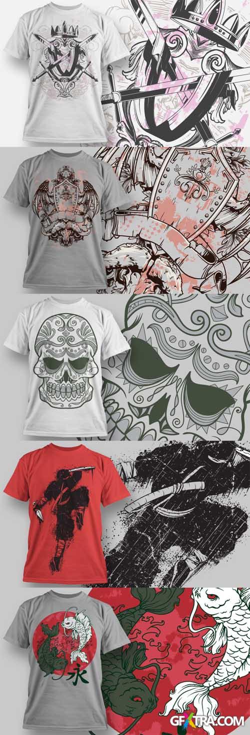 T-Shirt Design Illustration Set 5