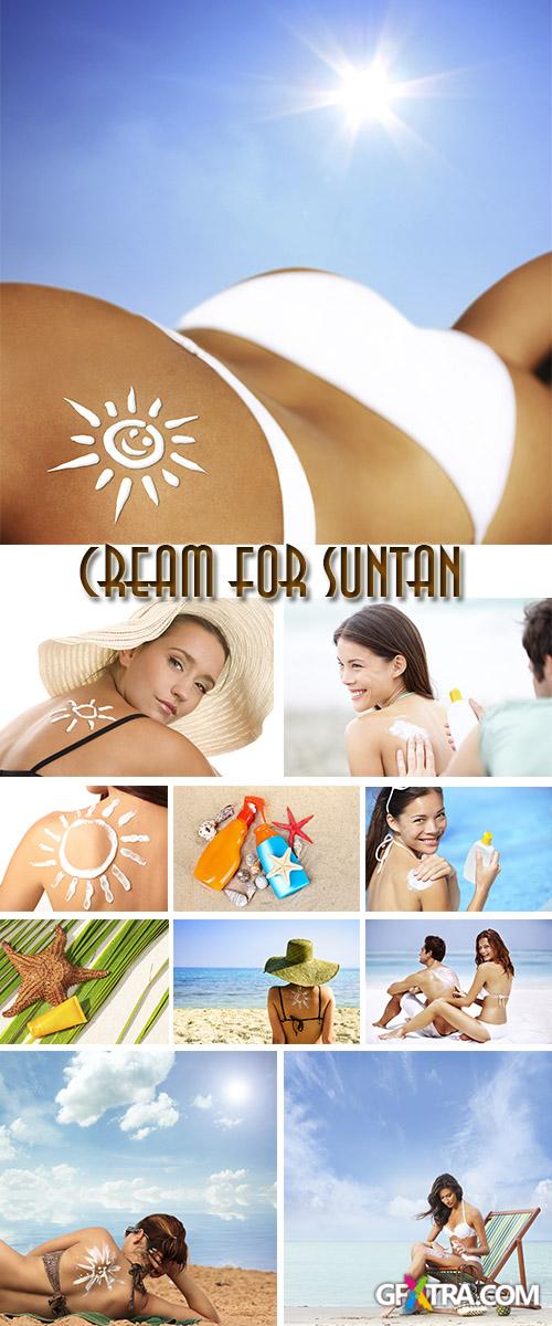 Stock Photo: Cream for suntan