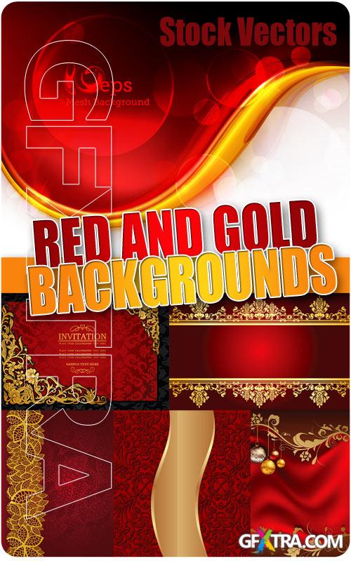 Red and gold backgrounds - Stock Vectors