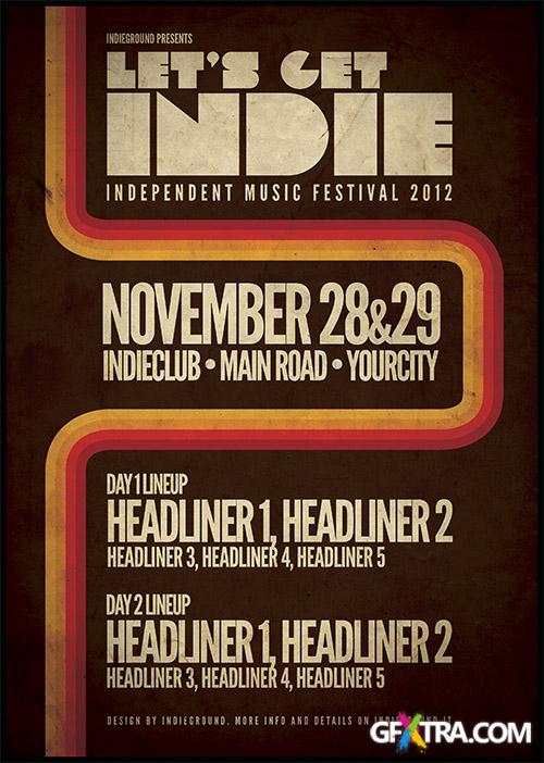 PSD Source - Indie Festival Poster (Light & Dark)