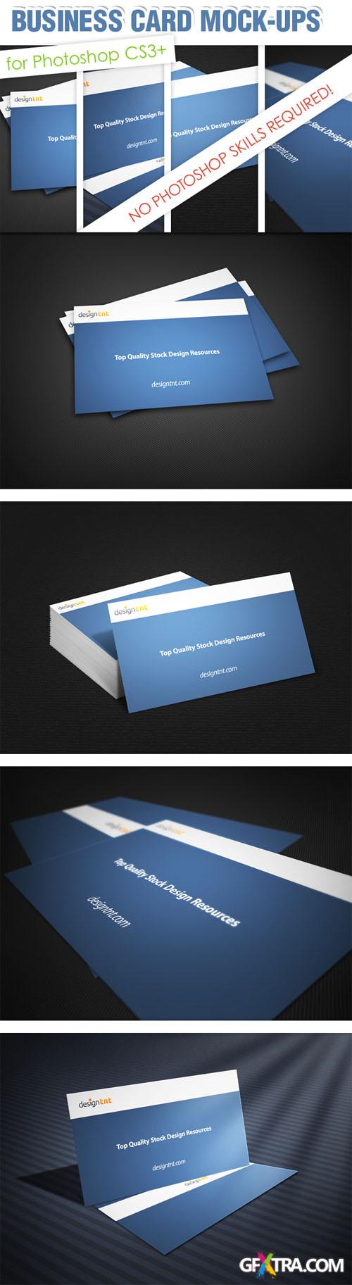 Designtnt - Business Card mock-ups PS Action