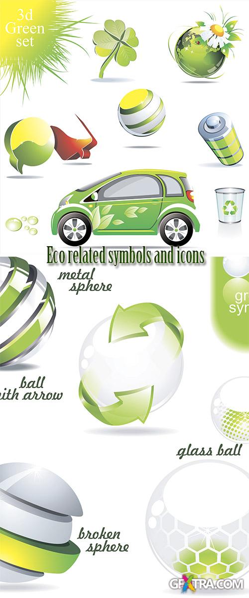Stock: Eco related symbols and icons