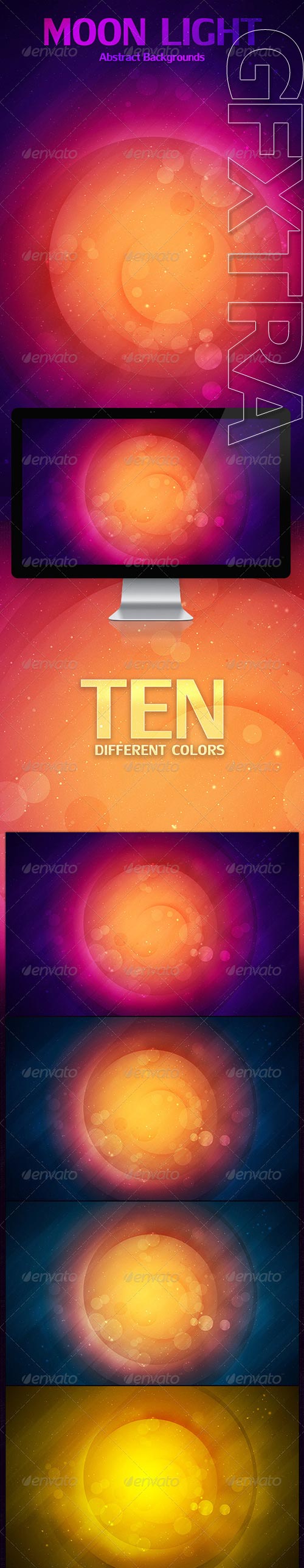 GraphicRiver - Moon Light Abstract Backgrounds