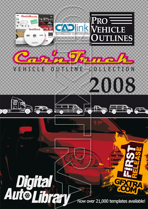 CADlink - Car\'n Truck - Pro Vehicle Outlines 2008, 2xDVD