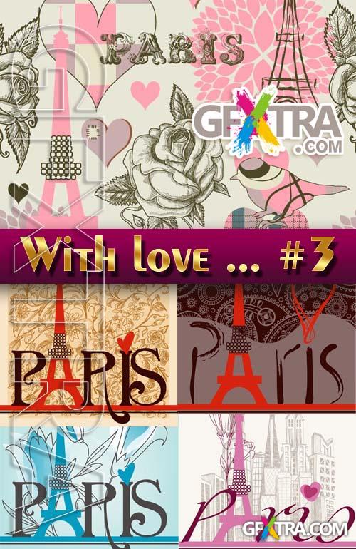 With love from Paris #3 - Stock Vector