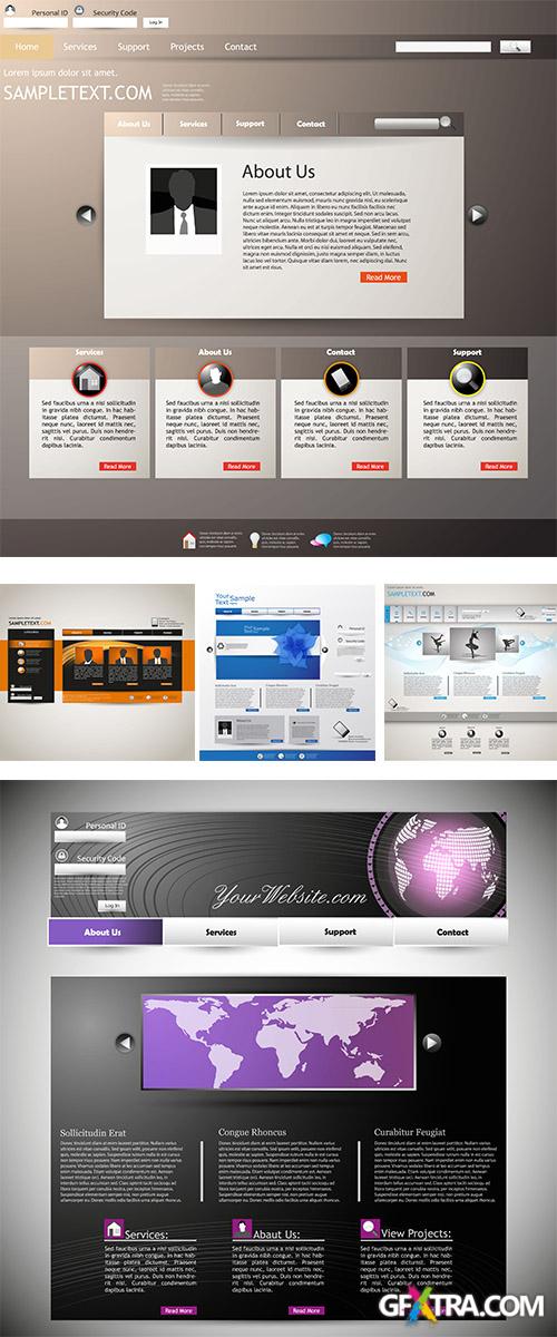 Stock: Web site design template, vector