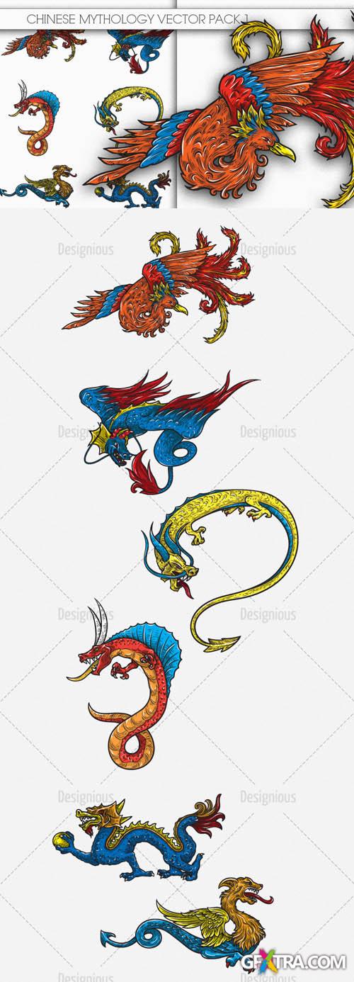 Chinese Mythology Vector Set