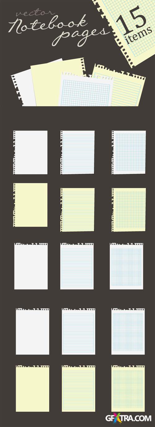 Designtnt - Vector Notebook Pages