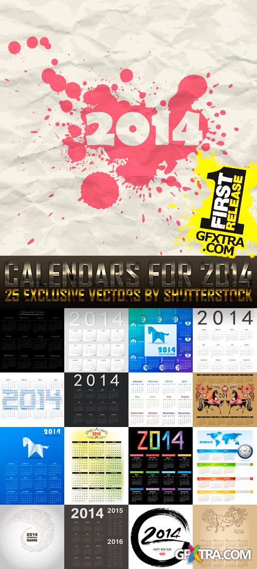 Calendars for 2014, 25xEPS