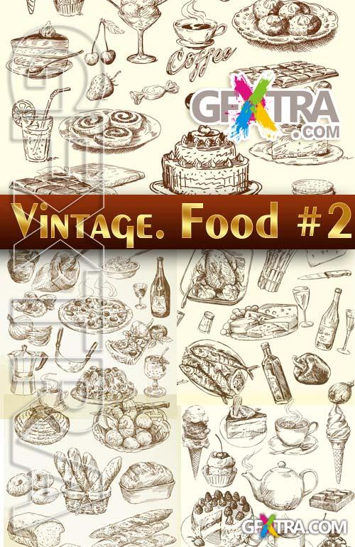 Vintage. Food #2 - Stock Vector