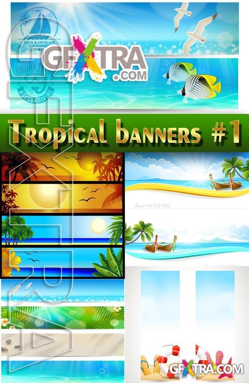 Tropical Banner #1 - Stock Vector