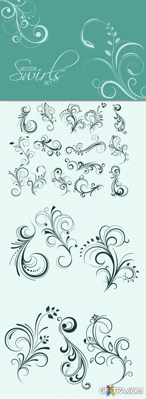 Designtnt - Floral Swirls Set 2