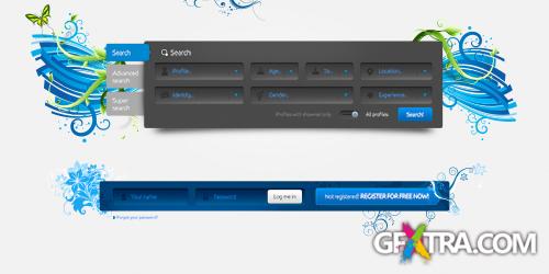 PSD Web Design - Beautiful Flowerish Search Form