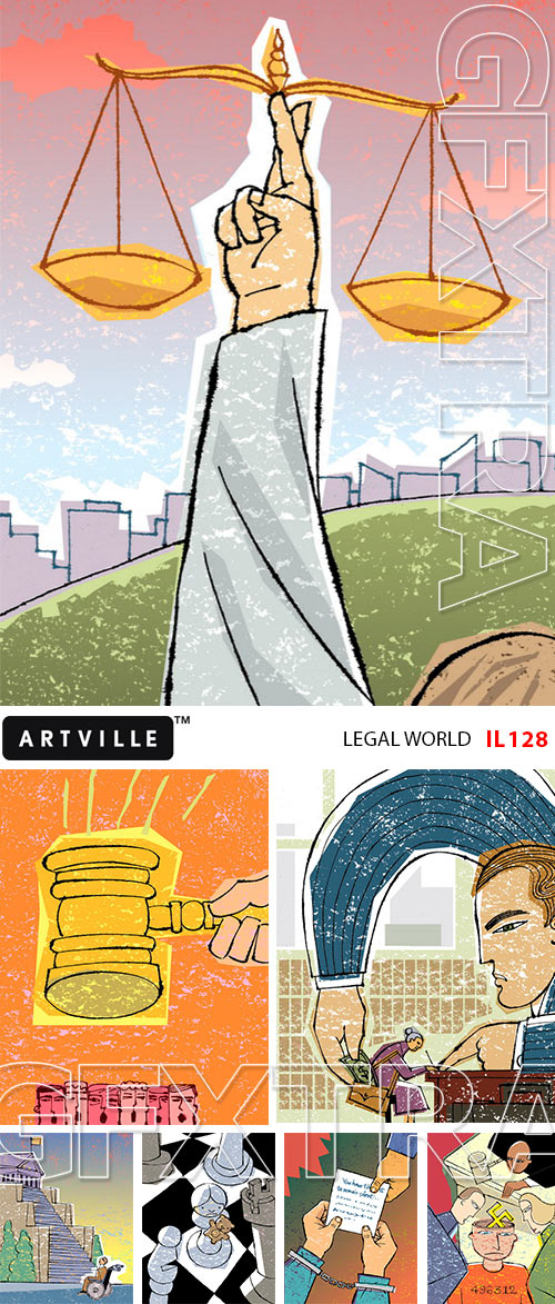 ArtVille Illustrations IL128 Legal World