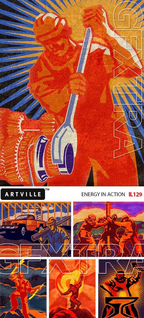 ArtVille Illustrations IL129 Energy in Action