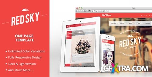ThemeForest - Red Sky One Page Template
