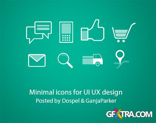 Minimal Icons PSD for UI/UX Design