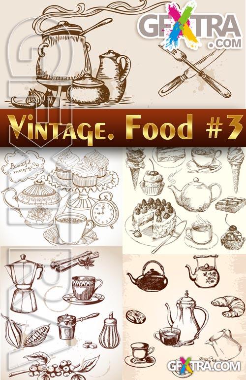 Vintage. Food #3 - Stock Vector