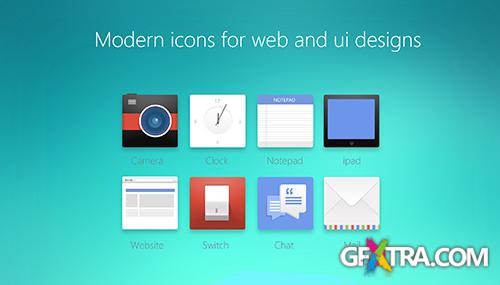 Modern PSD Icons For Web And UI Designs