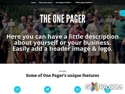 WooThemes - The One Pager v1.0.6 - Wordpress Template