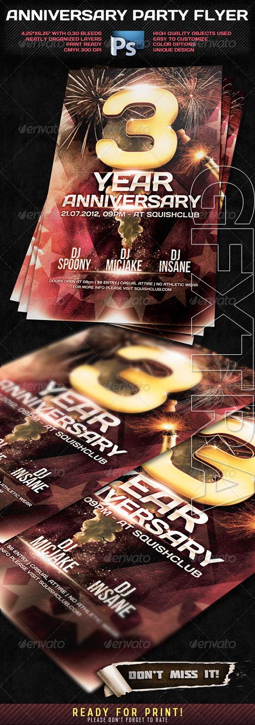 GraphicRiver - Anniversary Party Flyer 2166359