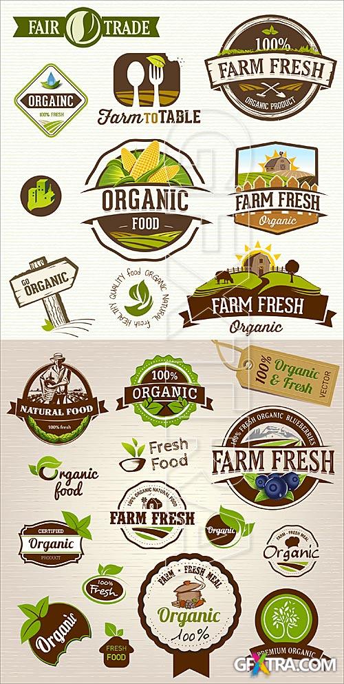 Fresh organic labels