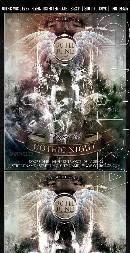 GraphicRiver - Gothic Night Club Music Event Flyer/ Poster