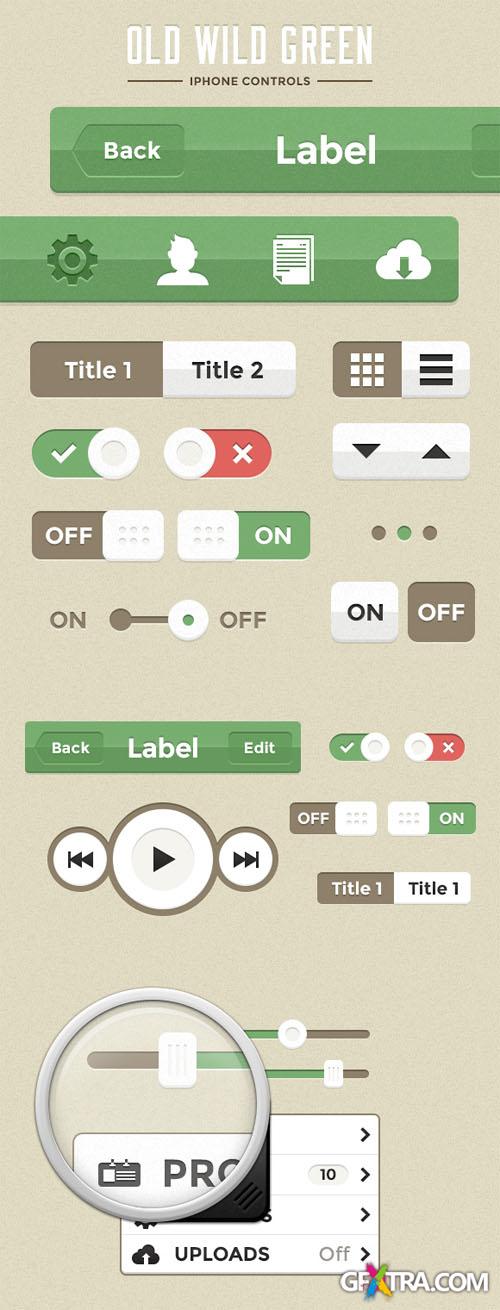 WeGraphics - Old Wild Green iPhone Controls