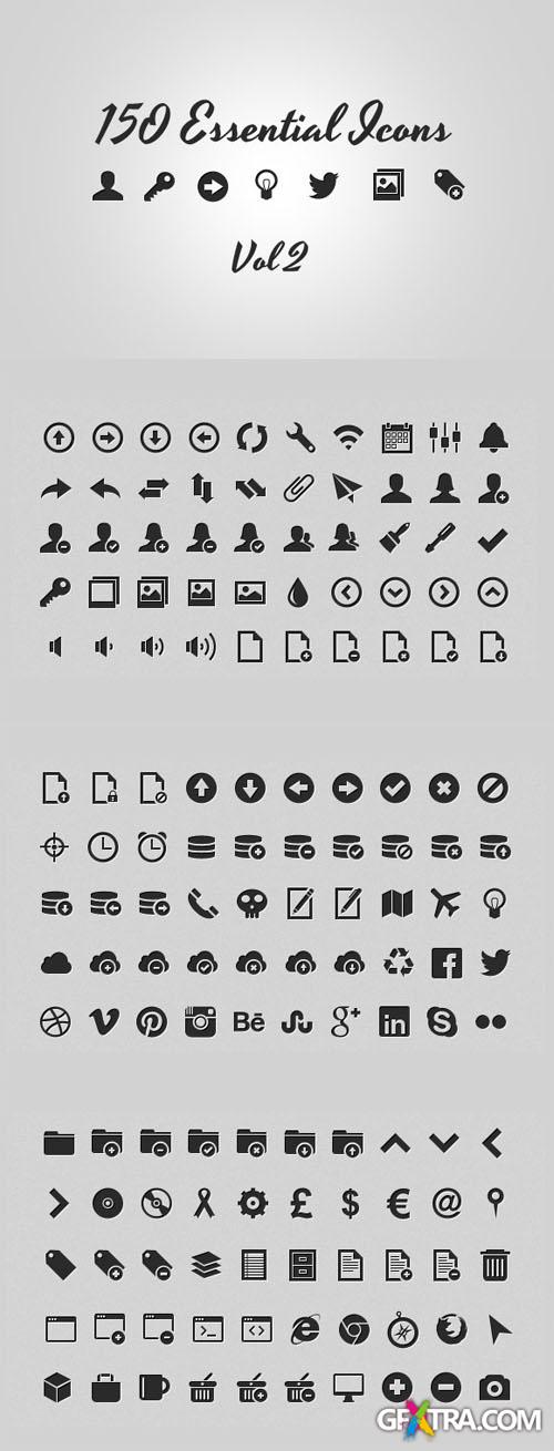 WeGraphics - 150 Essential Icons Collection Vol 2