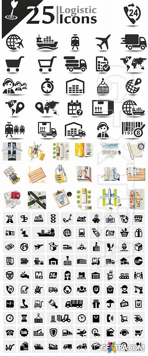 Logistic and shipping icons
